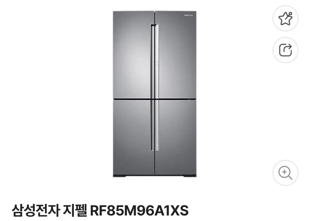 삼성 4도어 냉장고 RF85M96A1XS (1등급)